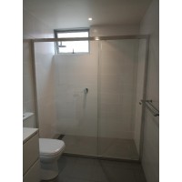 Custom Made Semi-Frameless Wall to Wall Sliding Door Shower Screen